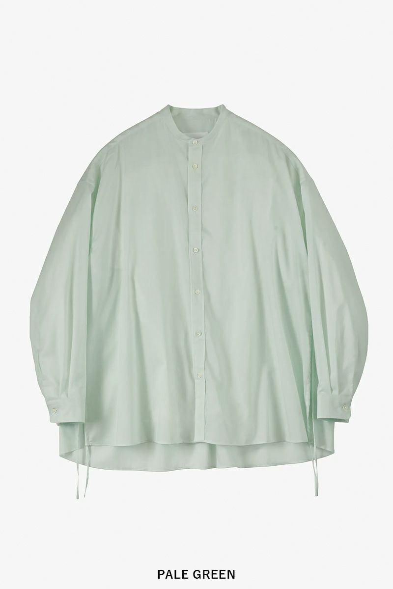 Graphpaper(グラフペーパー)Silicon Lawn Drawstring Band Collar Shirt シリコンローンドローストリングバンドカラーシャツ GL251-50296 -4