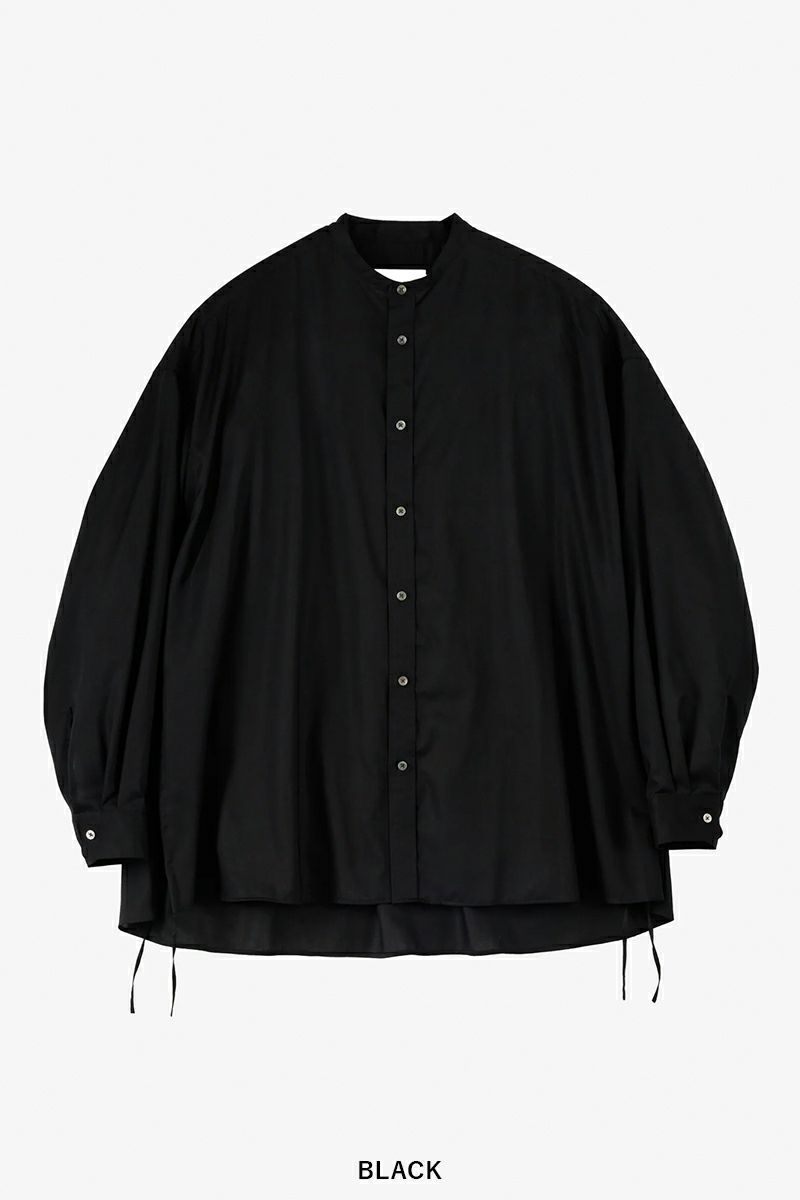 Graphpaper(グラフペーパー)Silicon Lawn Drawstring Band Collar Shirt シリコンローンドローストリングバンドカラーシャツ GL251-50296 -5