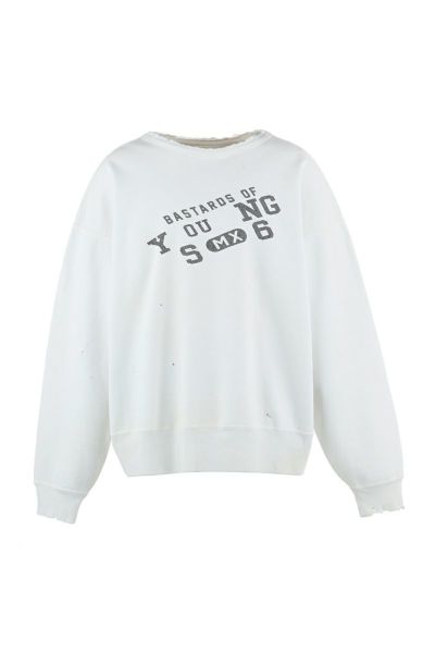 SAINT Mxxxxxx(セントマイケル)SM-HR8-0000-C38 / BJ_CREW NECK SWEAT / YOUNG / WHITE クルーネックスウェット
