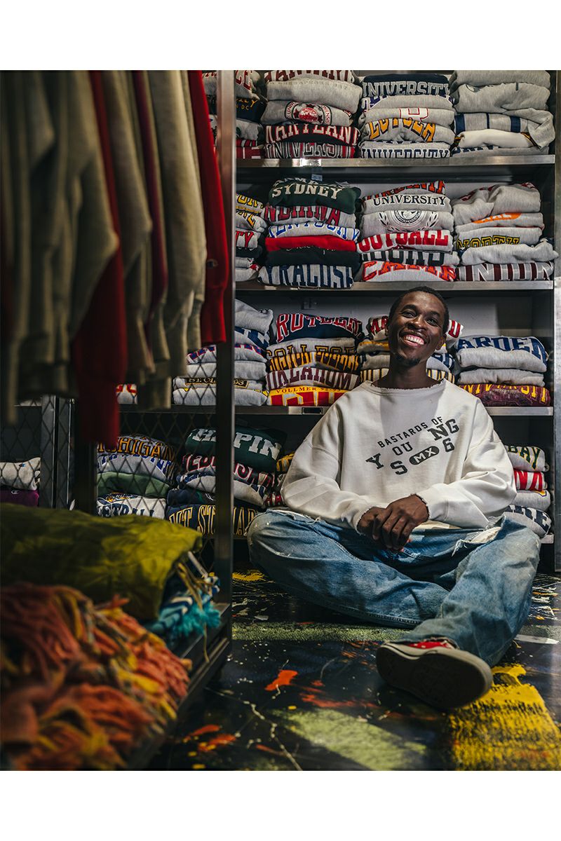 SAINT Mxxxxxx(セントマイケル)SM-HR8-0000-C38 / BJ_CREW NECK SWEAT / YOUNG / WHITE クルーネックスウェット -5