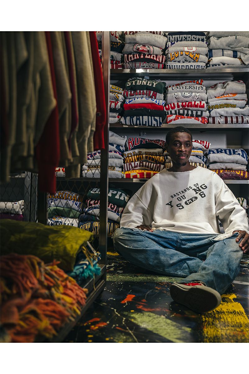 SAINT Mxxxxxx(セントマイケル)SM-HR8-0000-C38 / BJ_CREW NECK SWEAT / YOUNG / WHITE クルーネックスウェット -6