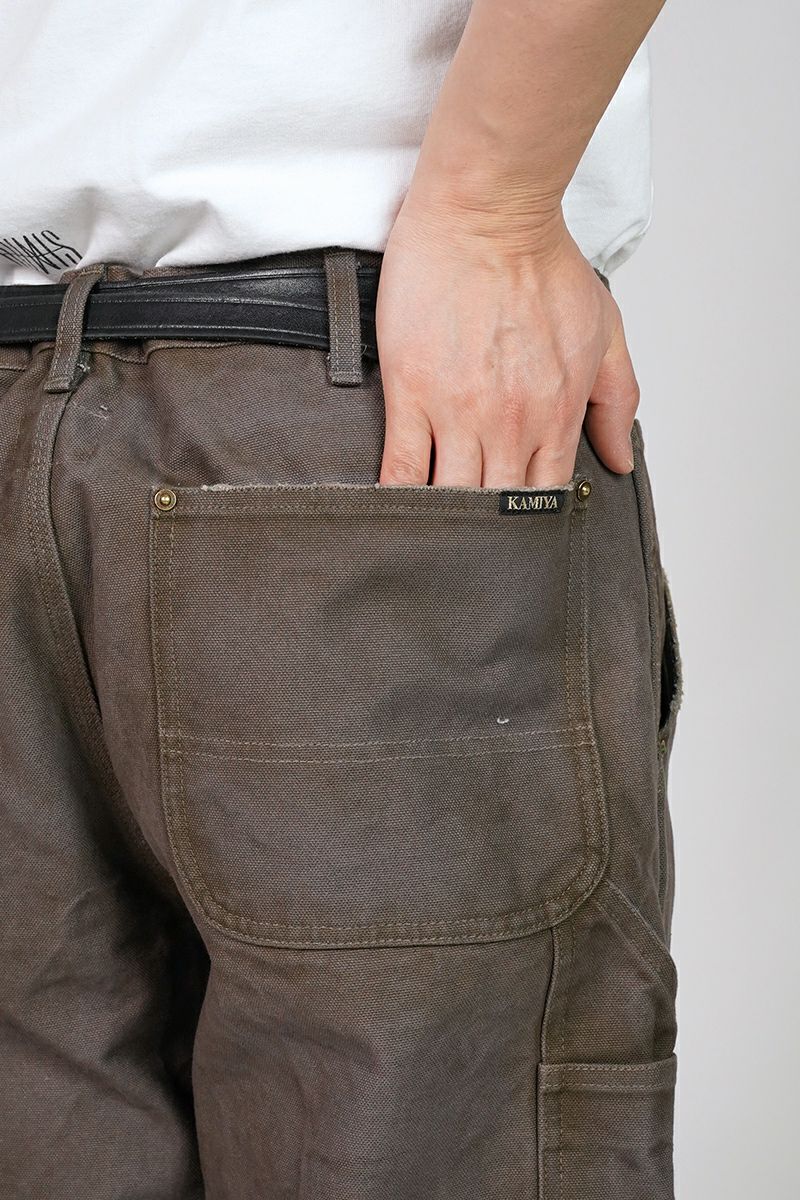 KAMIYA 浮かび上がら Boro Painter Pants ブラウンXLサイズ
