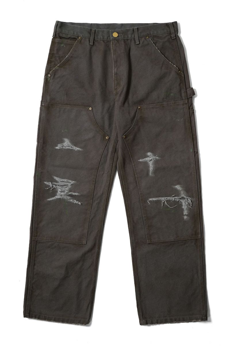 KAMIYA Boro Painter Pants ブラウンMサイズ Maison MIHARA YASUHIRO ONLINE STORE（メゾンミハラヤスヒロ
