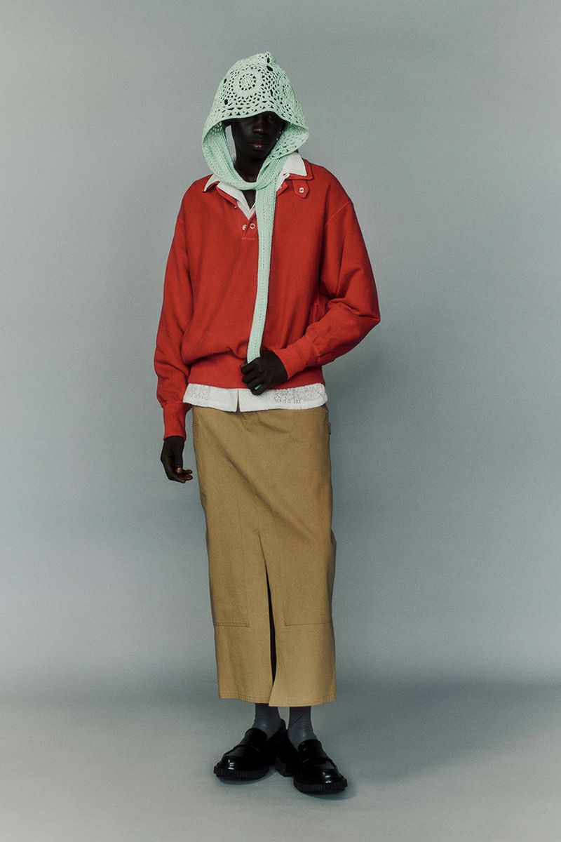 JANE SMITH(ジェーンスミス)COTTON CHINO CLOTH DOUBLE KNEE SKIRT コットンチノクロスダブルに―スカート 25SSK-#705L -20