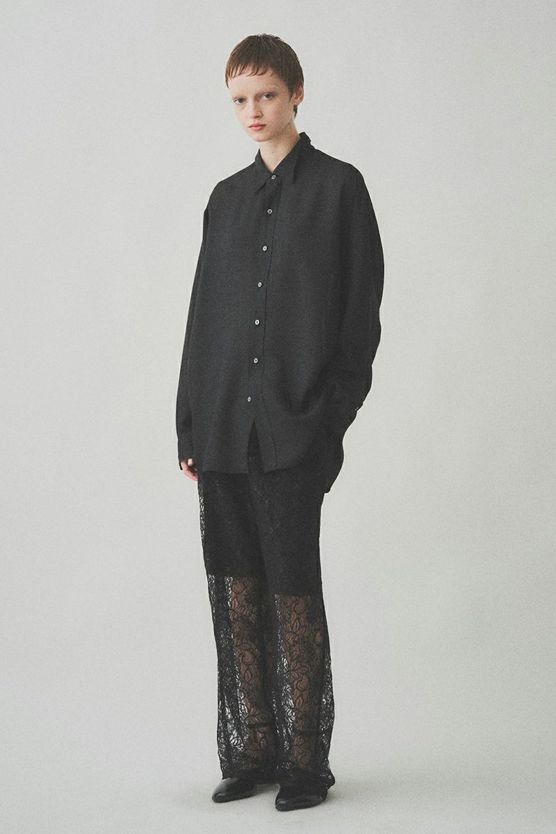 JUHA(ユハ)SHEER SHARKSKIN LS SHIRT シアーシャークスキン長袖シャツ 10210702-3 -1