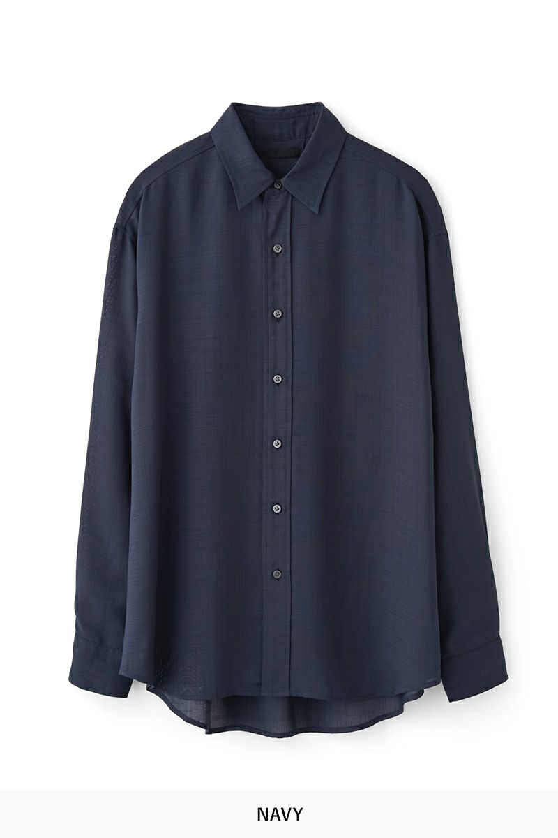 JUHA(ユハ)SHEER SHARKSKIN LS SHIRT シアーシャークスキン長袖シャツ 10210702-3 -11