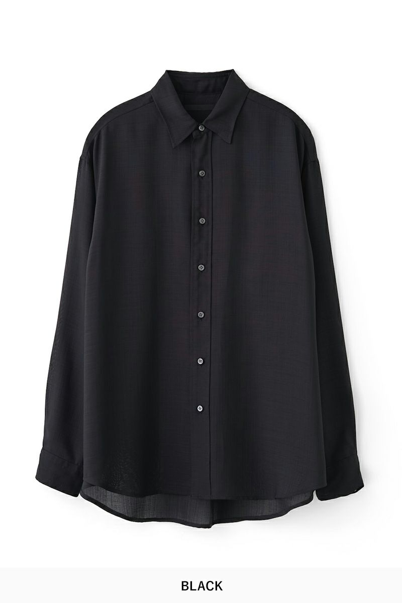 JUHA(ユハ)SHEER SHARKSKIN LS SHIRT シアーシャークスキン長袖シャツ 10210702-3 -12