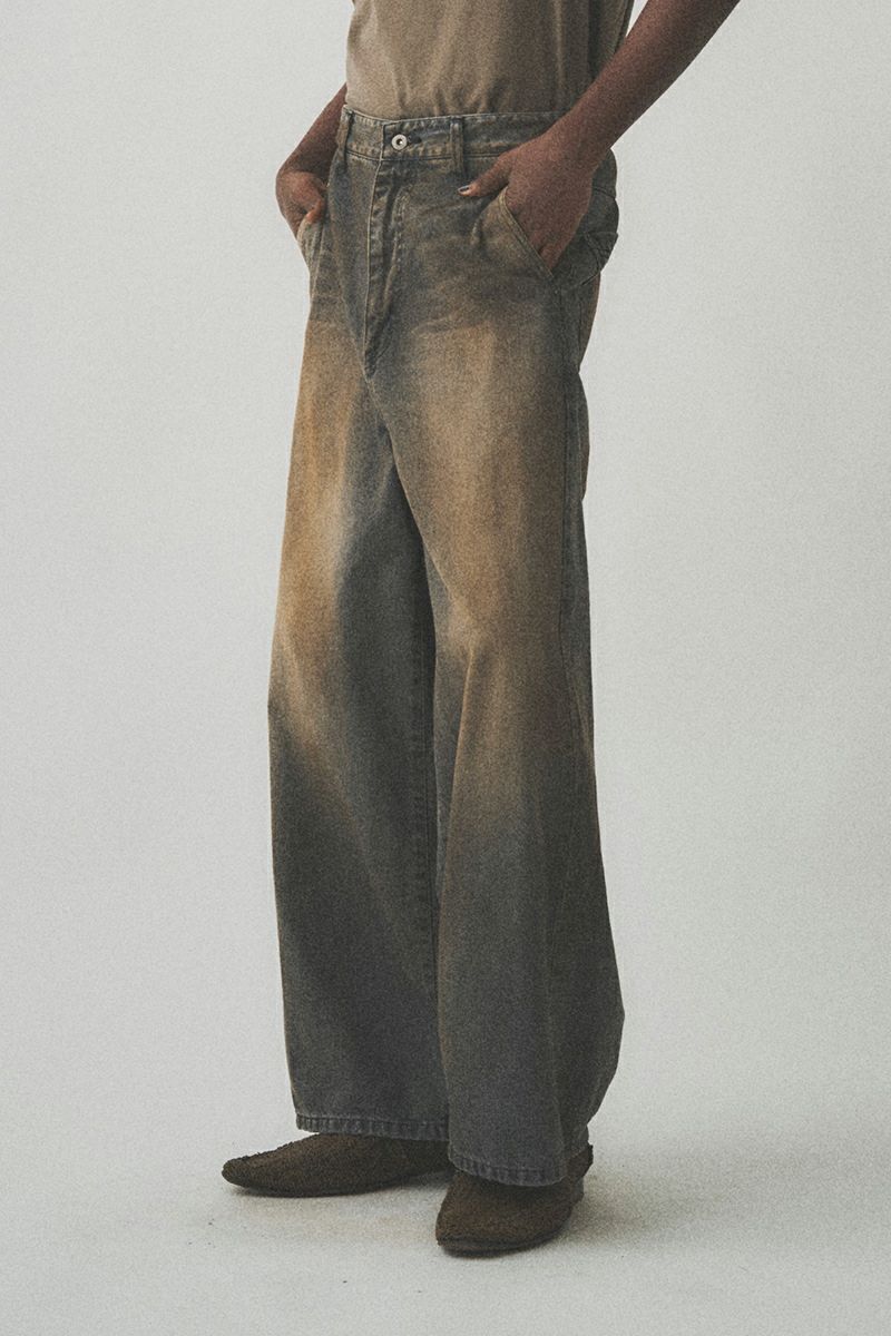 JUHA(ユハ)RUST WIDE DENIM PANTS ラストワイドデニムパンツ 10210801-1 -2