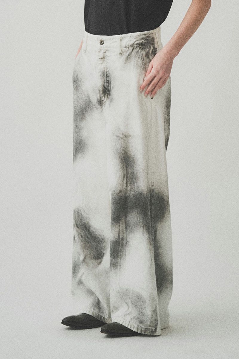 JUHA(ユハ)SPRAY WIDE DENIM PANTS スプレイワイドデニムパンツ 102100801-2 -2