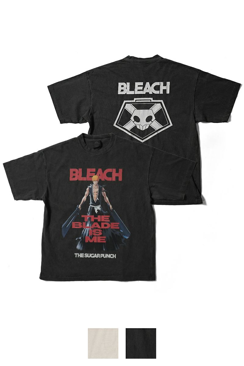 THE SUGAR PUNCH(シュガーパンチ)S/S T-Shirt (ICHIGO) 半袖Tシャツ BLEACH(ブリーチ) 黒崎一護 TBLM24AM001