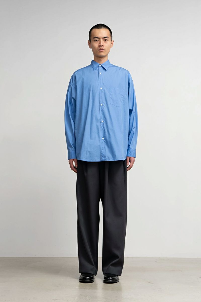 Graphpaper(グラフペーパー)Broad L/S Oversized Regular Collar Shirt ブロードオーバーサイズレギュラーカラー長袖シャツ GM251-50001B -1