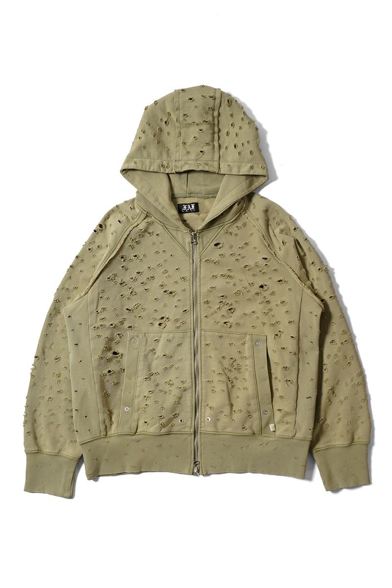 FAF(エフエーエフ)Dameged Zip up Hoodie ダメージジップアップフーディー 003121201 -15
