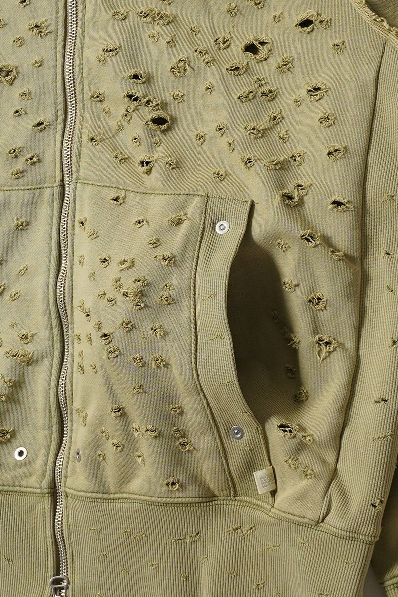 FAF(エフエーエフ)Dameged Zip up Hoodie ダメージジップアップフーディー 003121201 -19