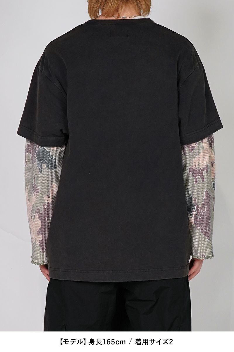 トップス Fake As Flowers FAF Camo Double Sleeve トップス Fake As Flowers FAF Camo Double Sleeve FAF 【Fake