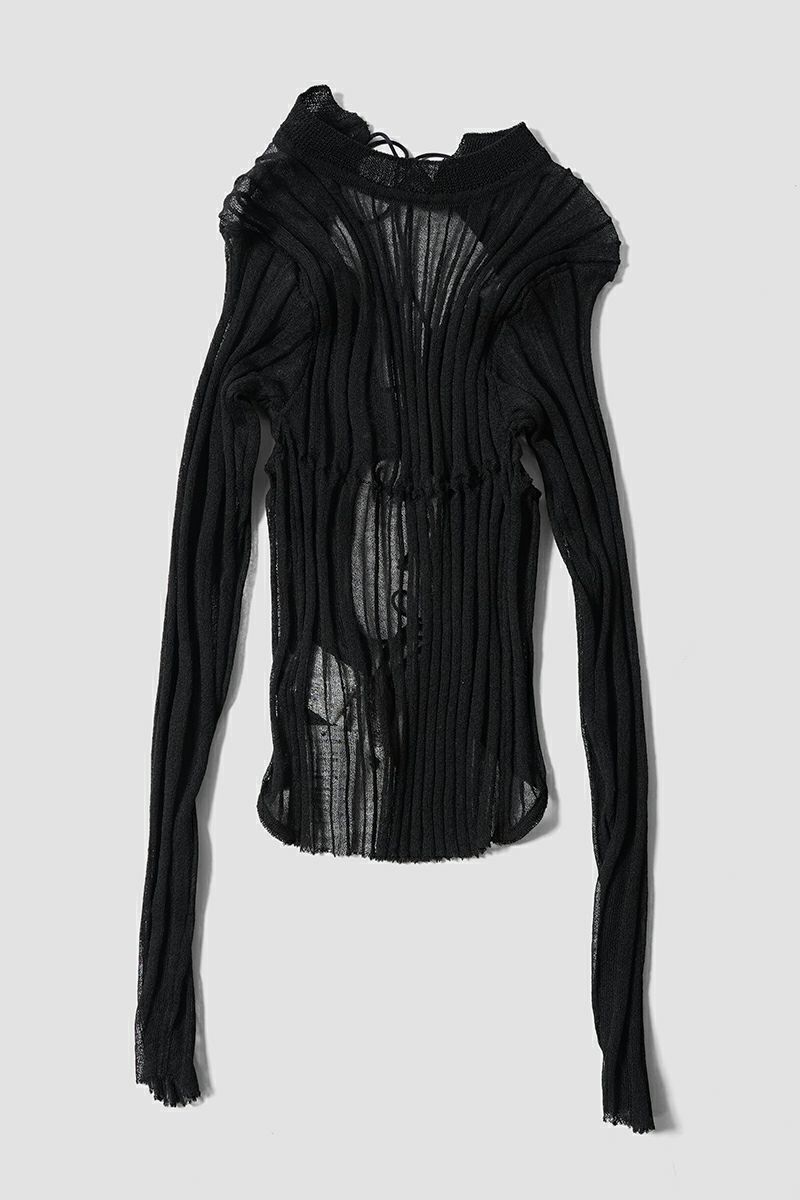 JANE SMITH(ジェーンスミス)16G SHEER WIDE RIB CARDIGAN シアーワイドリブカーディガン 25SKN-733L -15