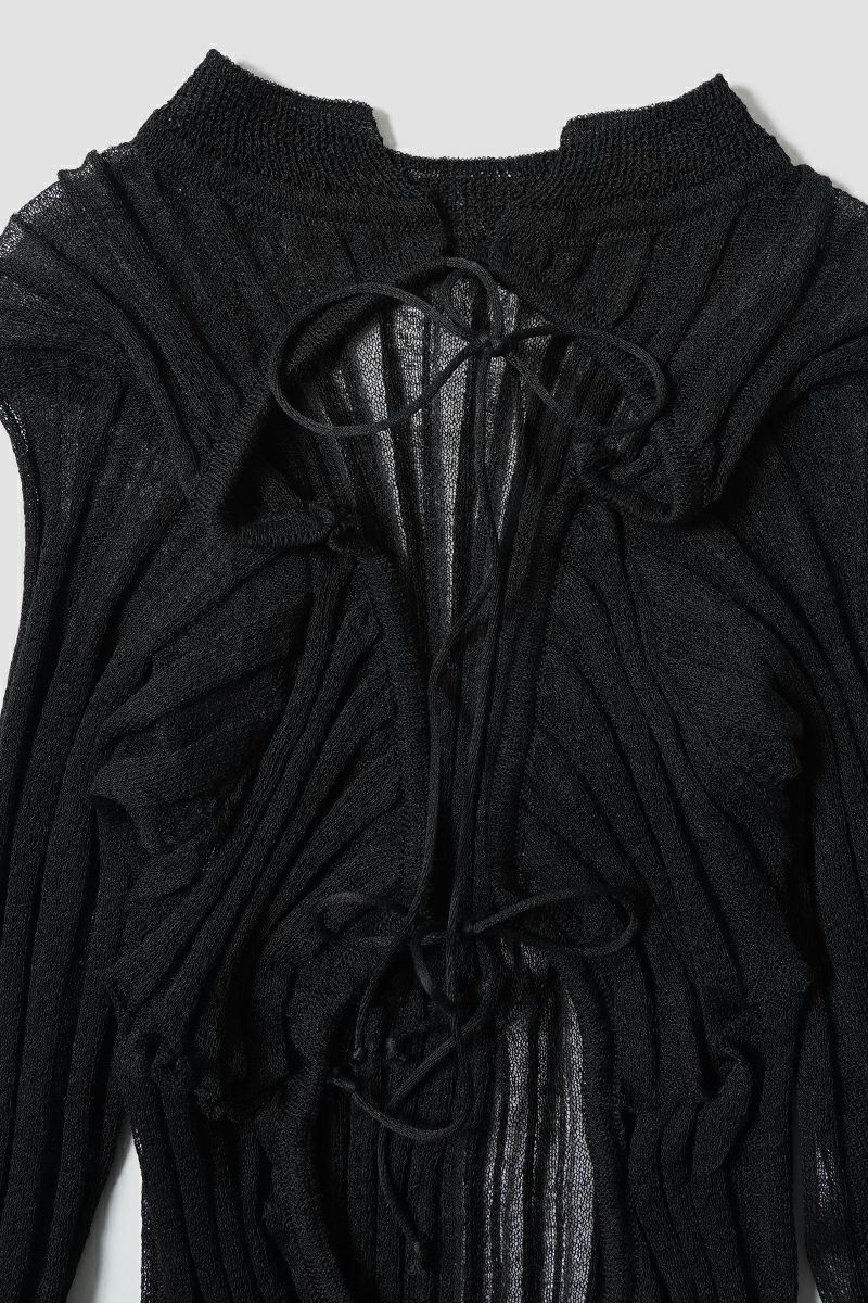 JANE SMITH(ジェーンスミス)16G SHEER WIDE RIB CARDIGAN シアーワイドリブカーディガン 25SKN-733L -16