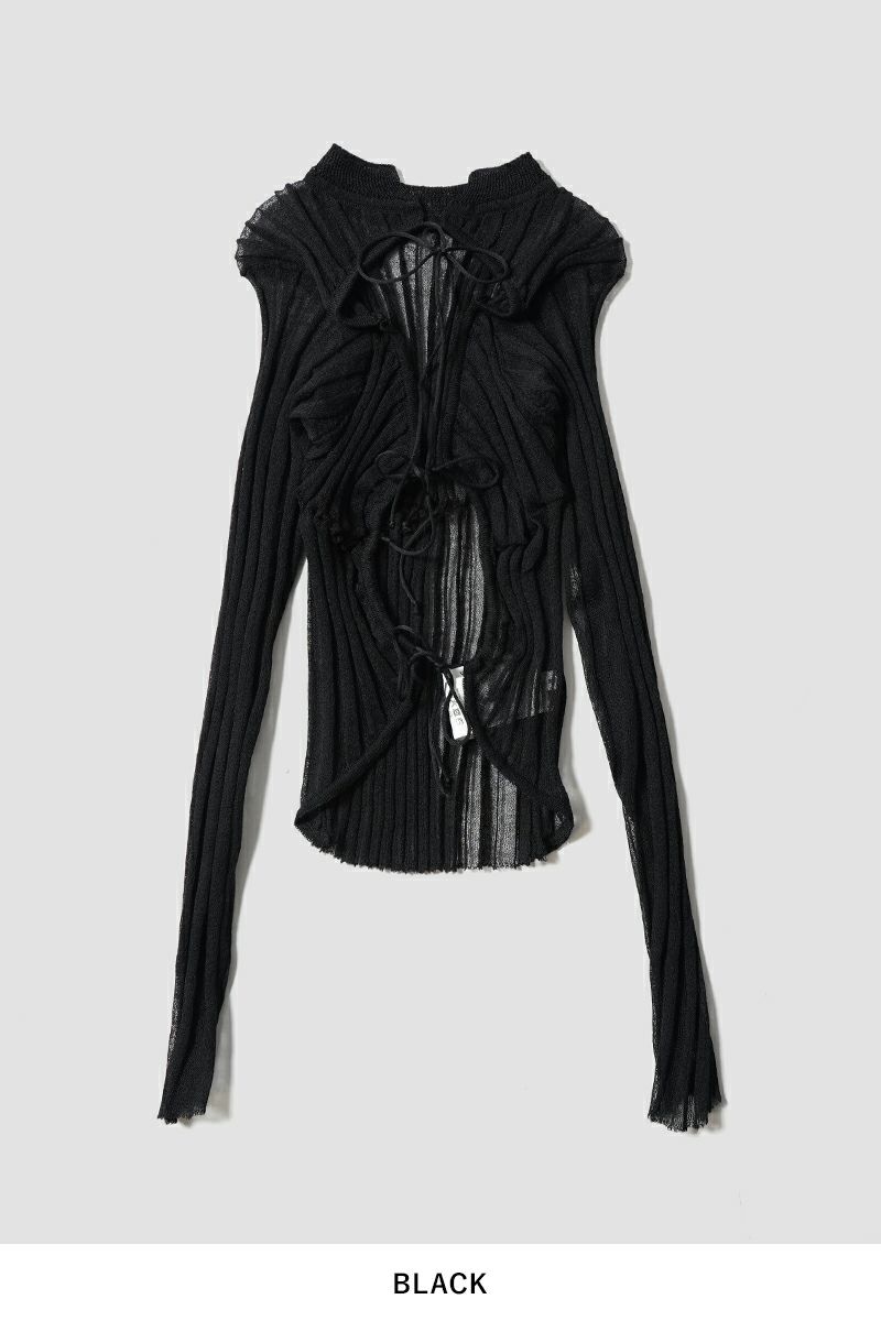 JANE SMITH(ジェーンスミス)16G SHEER WIDE RIB CARDIGAN シアーワイドリブカーディガン 25SKN-733L -19