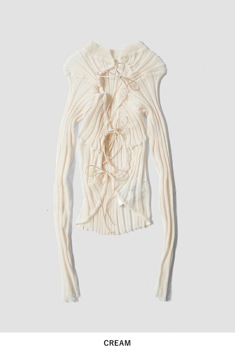 JANE SMITH(ジェーンスミス)16G SHEER WIDE RIB CARDIGAN シアーワイドリブカーディガン 25SKN-733L -20