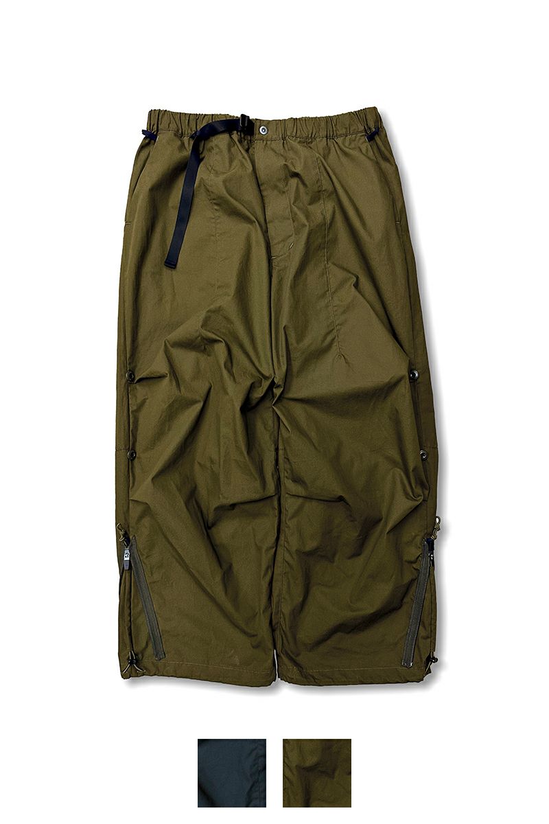 Poliquant(ポリクアント)THE CHANGING LENGTHHEM WIDE ZIP UP TUCKED PANTS チェンジングワイドジップアップタックパンツ 2501016