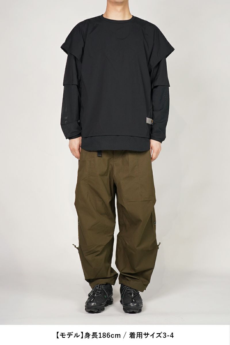 Poliquant(ポリクアント)THE CHANGING LENGTHHEM WIDE ZIP UP TUCKED PANTS チェンジングワイドジップアップタックパンツ 2501016 -8