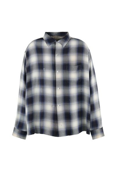 SAINT Mxxxxxx(セントマイケル)SM-HR8-0000-C29 / LM_CHECK SHIRT / CHECK / NVY チェックシャツ