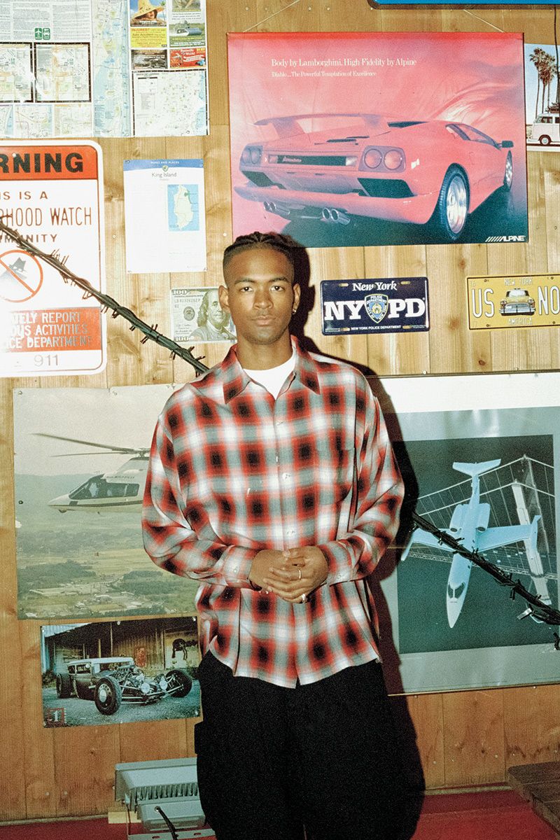 SAINT Mxxxxxx(セントマイケル)SM-HR8-0000-C30 / LM_CHECK SHIRT / CHECK / RED チェックシャツ -4