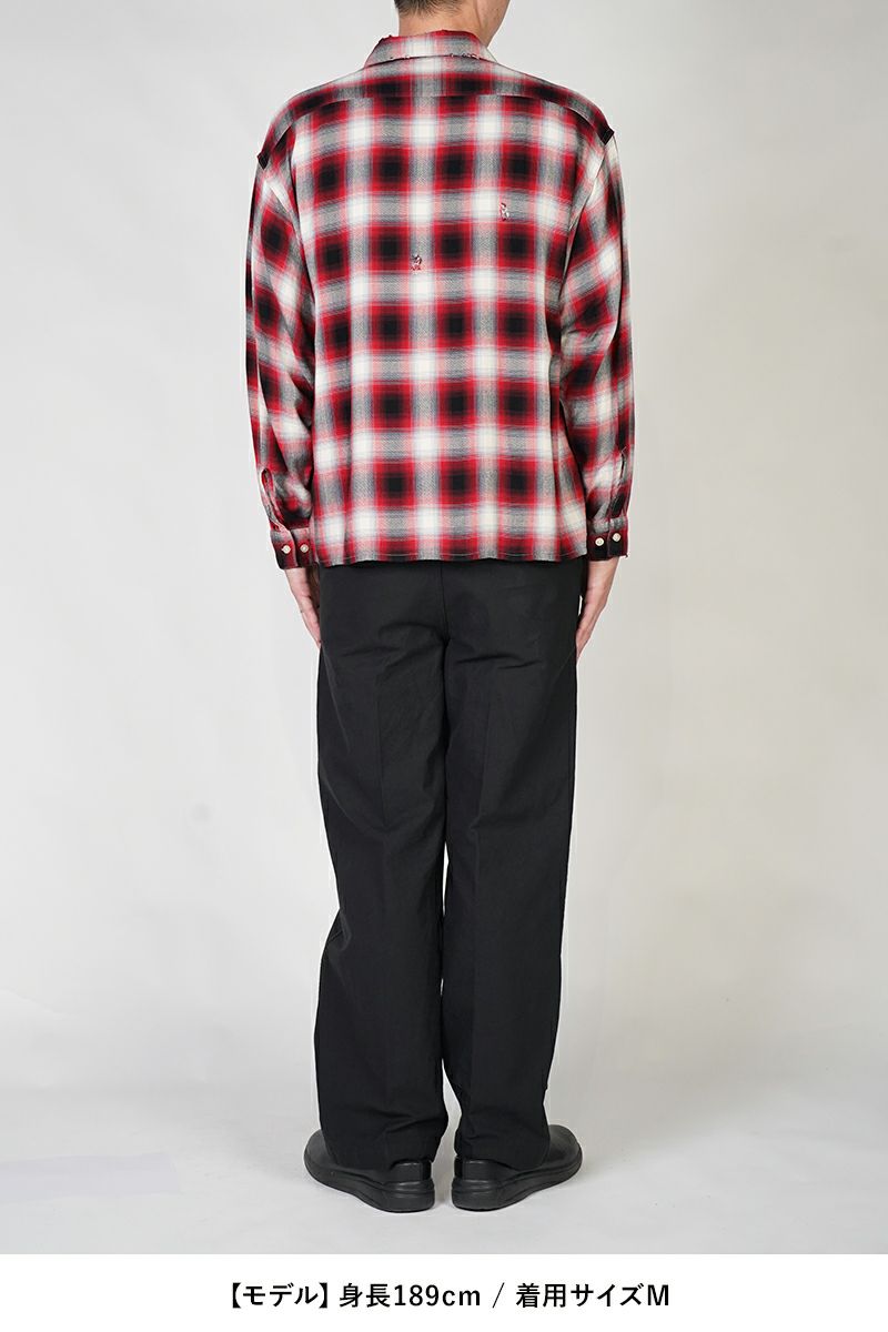 SAINT Mxxxxxx(セントマイケル)SM-HR8-0000-C30 / LM_CHECK SHIRT / CHECK / RED チェックシャツ