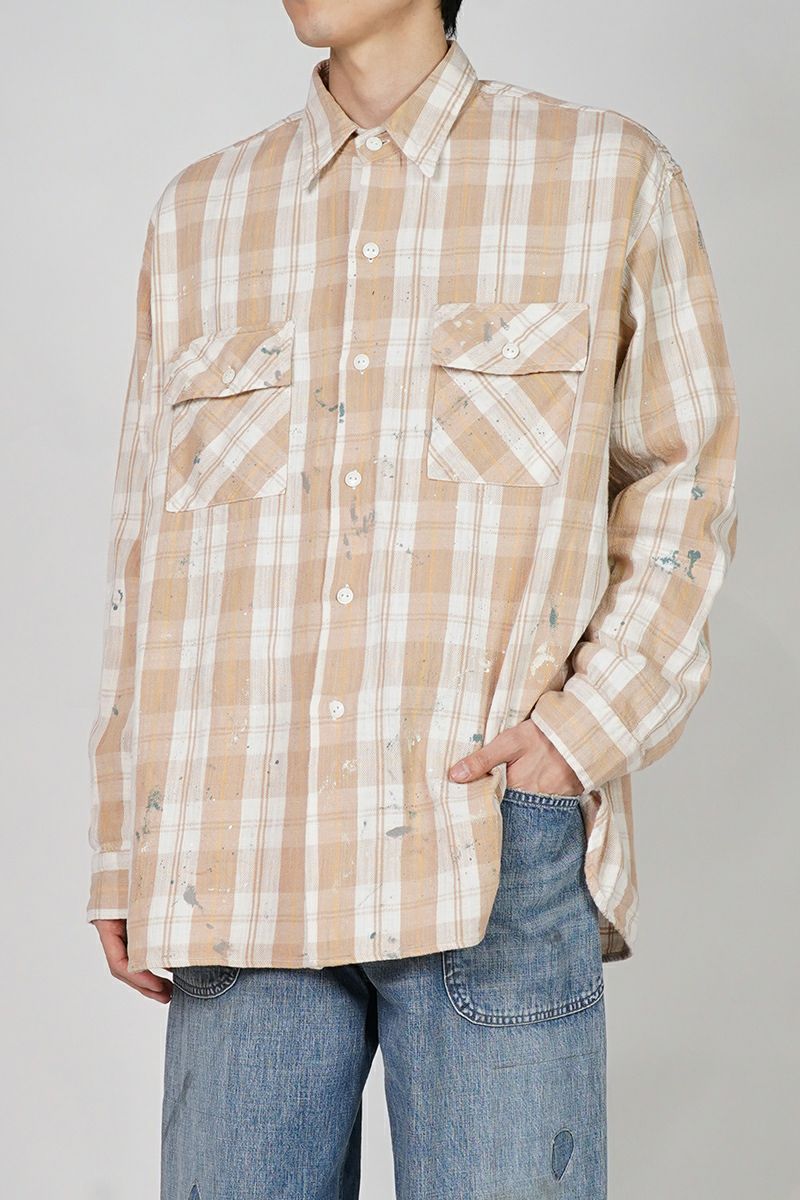 BOWWOW(バウワウ)PAINTED PAINTER FLANNEL SHIRT ペイントペインターフランネルシャツ BW251-PPFS -1