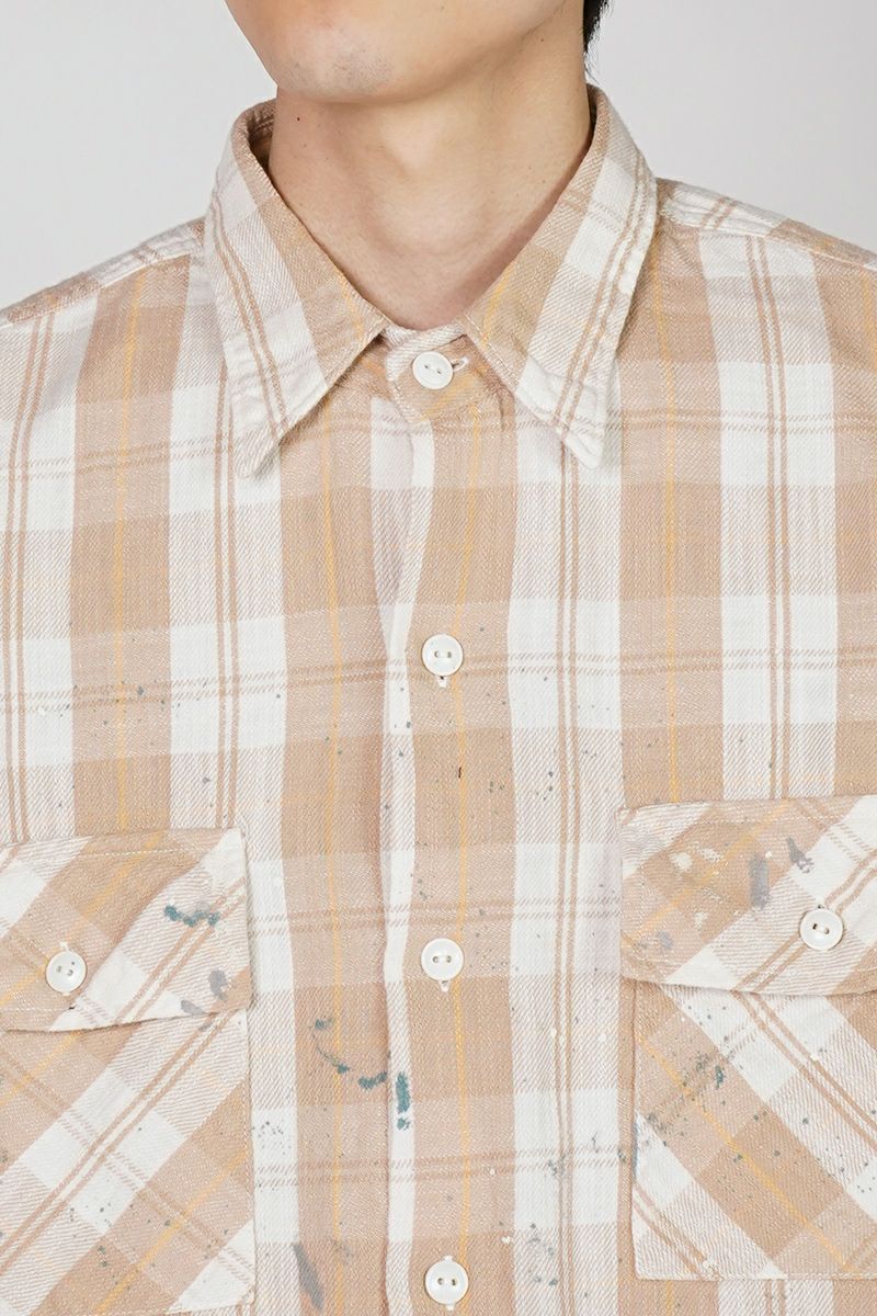 BOWWOW(バウワウ)PAINTED PAINTER FLANNEL SHIRT ペイントペインターフランネルシャツ BW251-PPFS -2