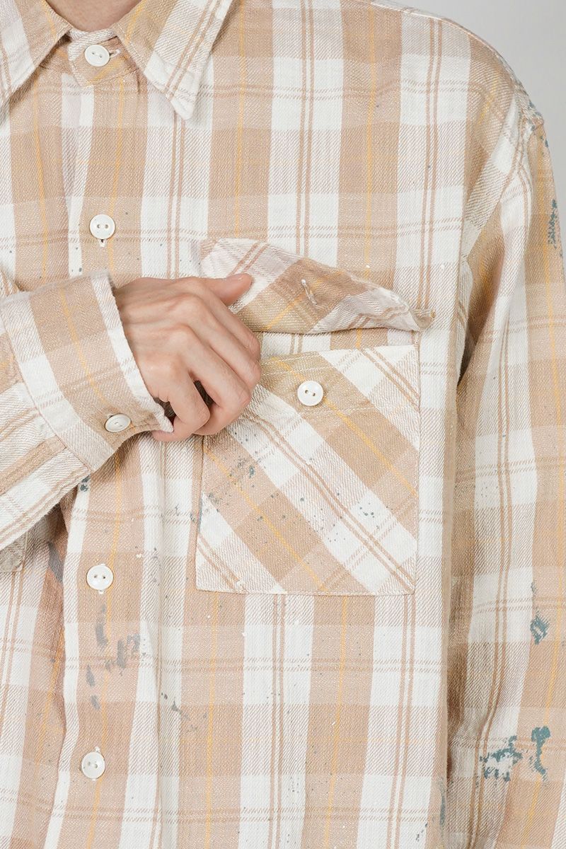 BOWWOW(バウワウ)PAINTED PAINTER FLANNEL SHIRT ペイントペインターフランネルシャツ BW251-PPFS -3