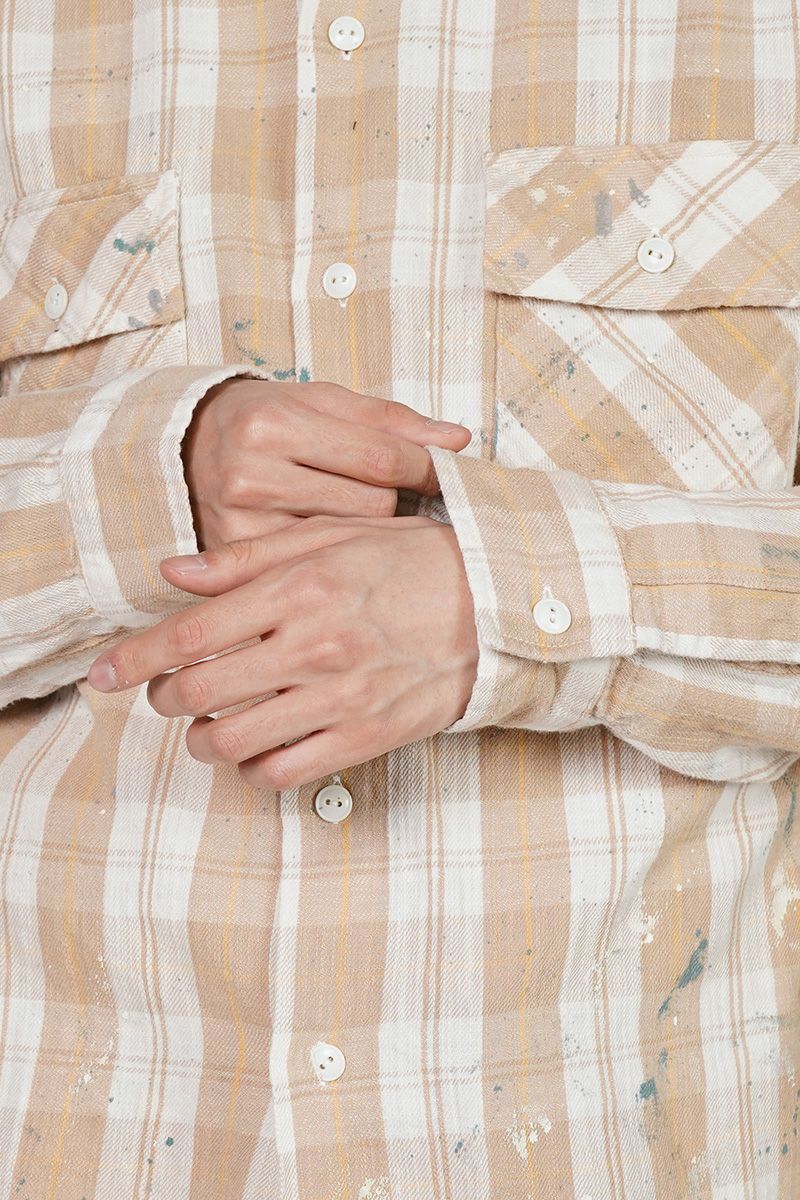 BOWWOW(バウワウ)PAINTED PAINTER FLANNEL SHIRT ペイントペインターフランネルシャツ BW251-PPFS -4