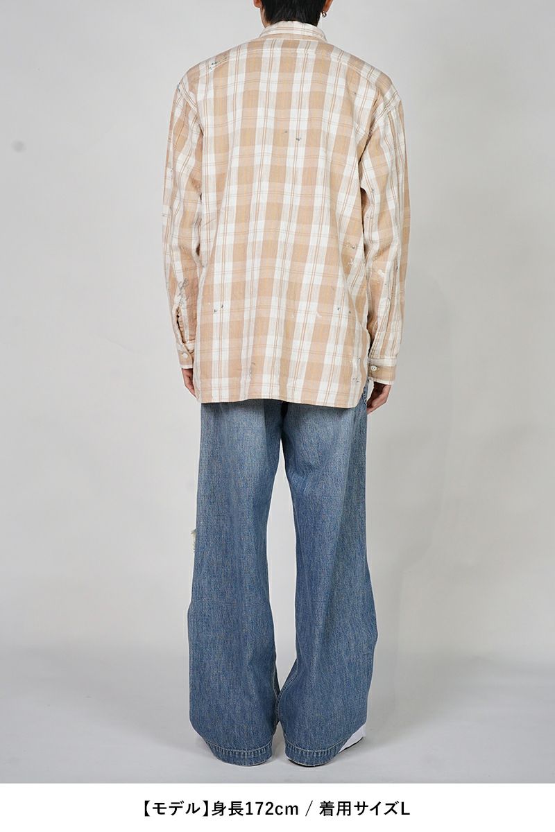 BOWWOW(バウワウ)PAINTED PAINTER FLANNEL SHIRT ペイントペインターフランネルシャツ BW251-PPFS -6