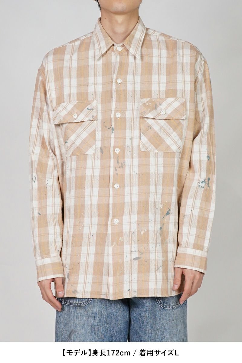 BOWWOW(バウワウ)PAINTED PAINTER FLANNEL SHIRT ペイントペインターフランネルシャツ BW251-PPFS -7