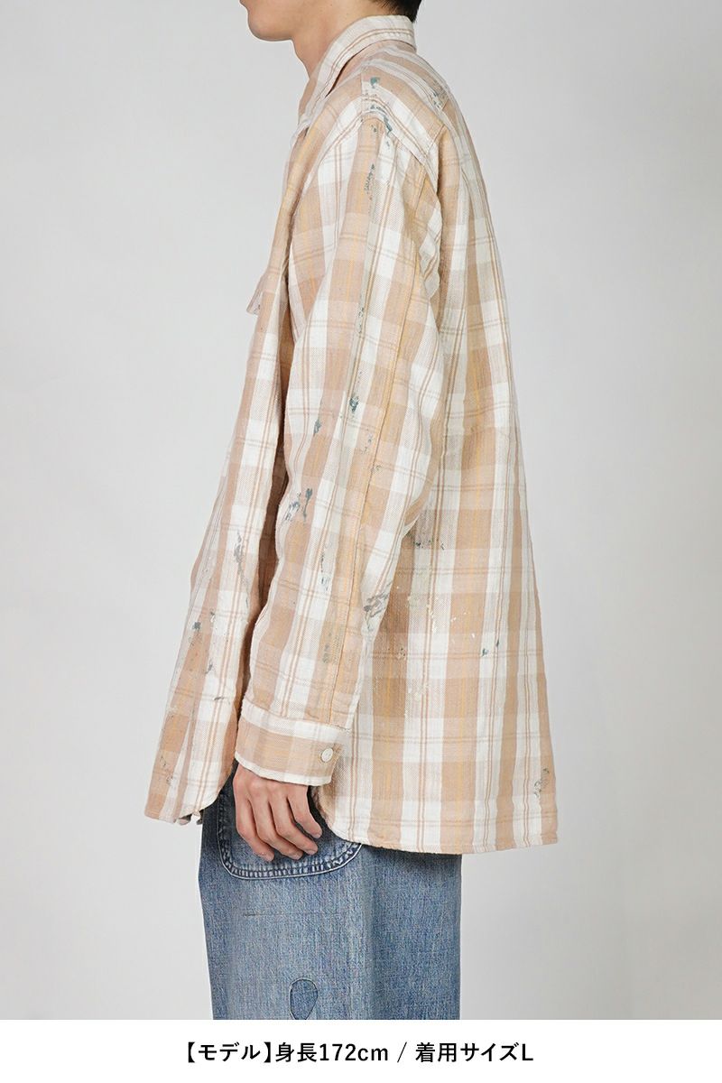 BOWWOW(バウワウ)PAINTED PAINTER FLANNEL SHIRT ペイントペインターフランネルシャツ BW251-PPFS -8