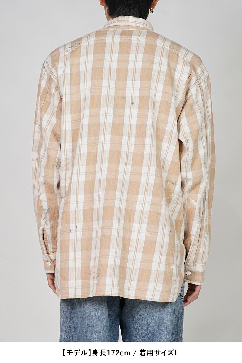 BOWWOW(バウワウ)PAINTED PAINTER FLANNEL SHIRT ペイントペインターフランネルシャツ BW251-PPFS -9