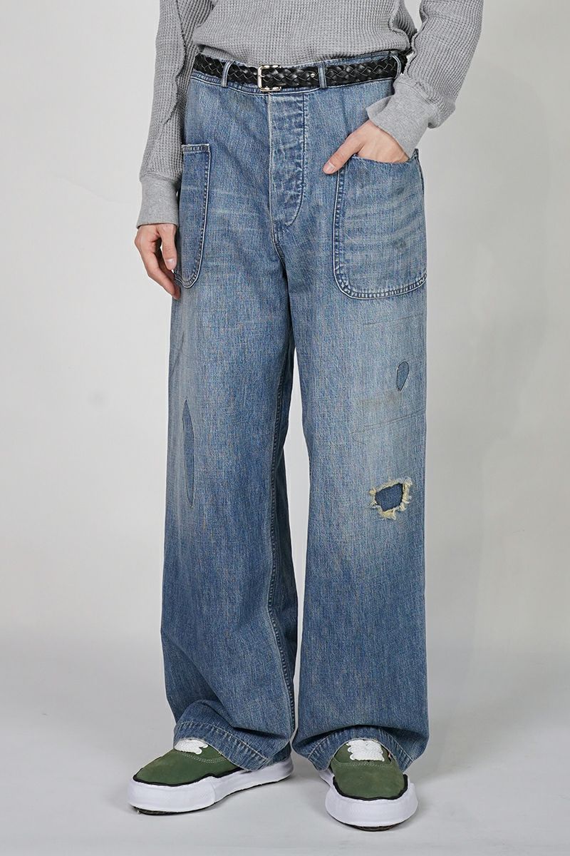 BOWWOW(バウワウ)USN M44 DUNGAREE TROUSERS,SIDE SEAMLESS M44ダンガリートラウザース サイドシームレス BW251-U4DTS -1