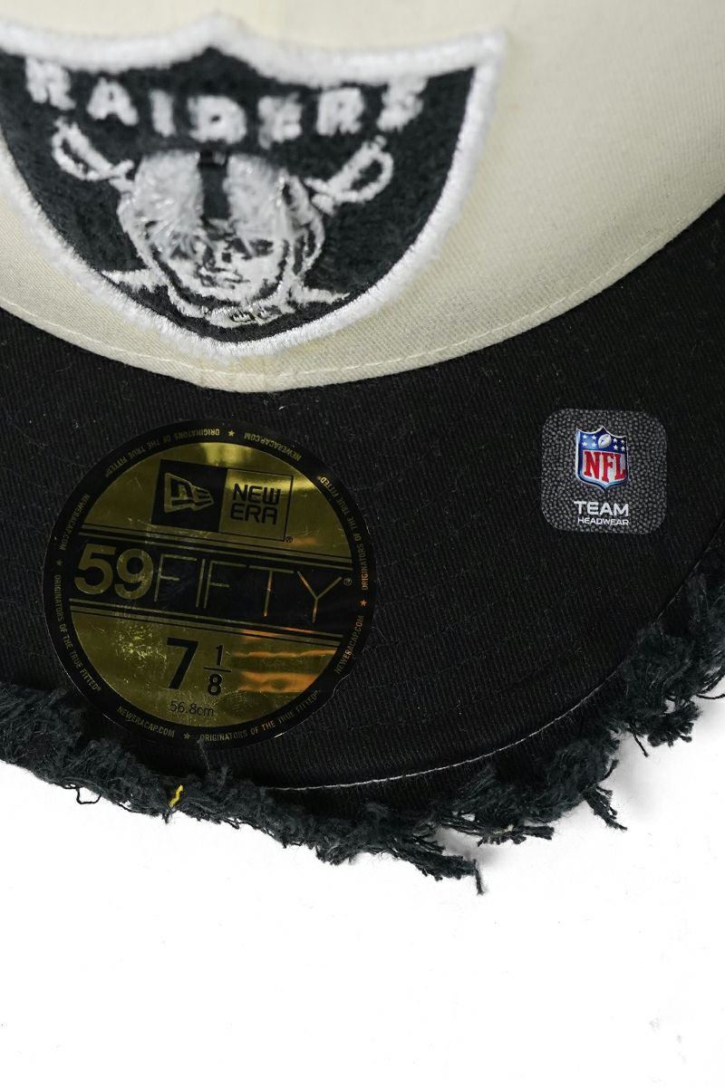 STUDIO U(スタジオユー)Las Vegas Raiders(ラスベガス レイダース) NEW ERA(ニューエラ) CUSTOM FITTED DISTRESSED CAP カスタムフィットディストレスト キャップ -6