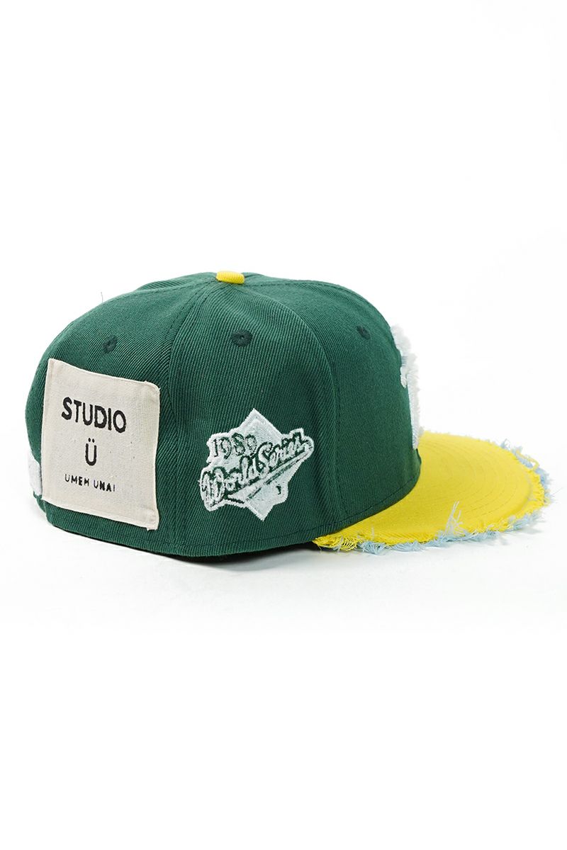STUDIO U(スタジオユー)Oakland Athletics(オークランド アスレチックス) NEW ERA(ニューエラ) CUSTOM FITTED DISTRESSED CAP カスタムフィットディストレスト キャップ -3