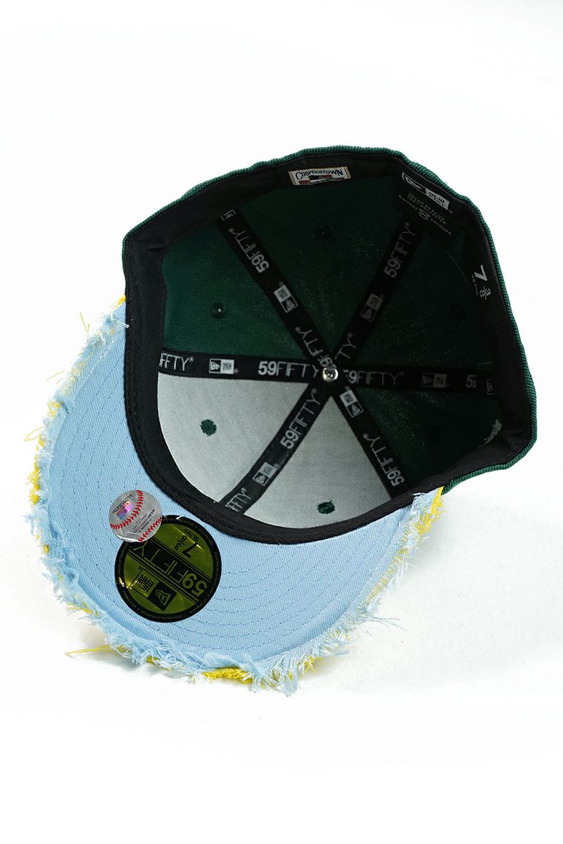 STUDIO U(スタジオユー)Oakland Athletics(オークランド アスレチックス) NEW ERA(ニューエラ) CUSTOM FITTED DISTRESSED CAP カスタムフィットディストレスト キャップ -5