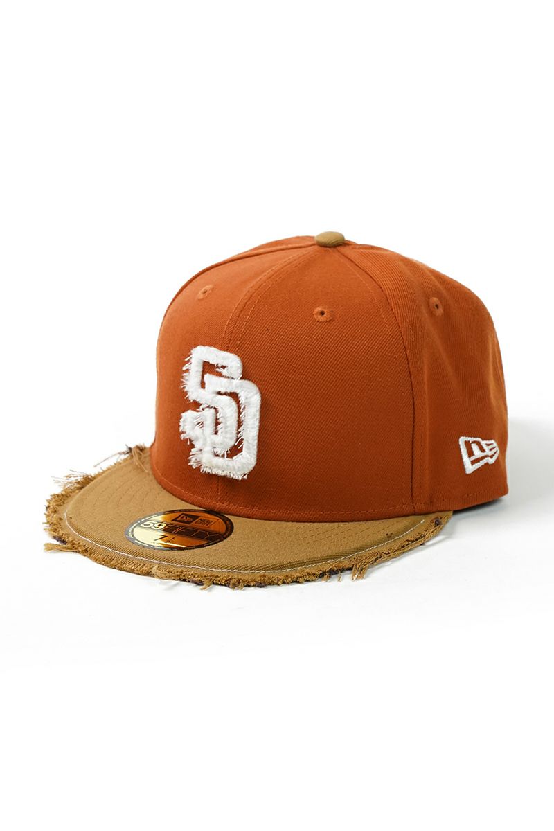 STUDIO U(スタジオユー)San Diego Padres(サンディエゴ パドレス) NEW ERA(ニューエラ) CUSTOM FITTED DISTRESSED CAP カスタムフィットディストレスト キャップ
