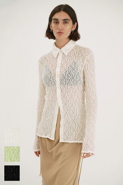 CLANE(クラネ)LADY LACE SHIRT レディーレースシャツ 18105-1102