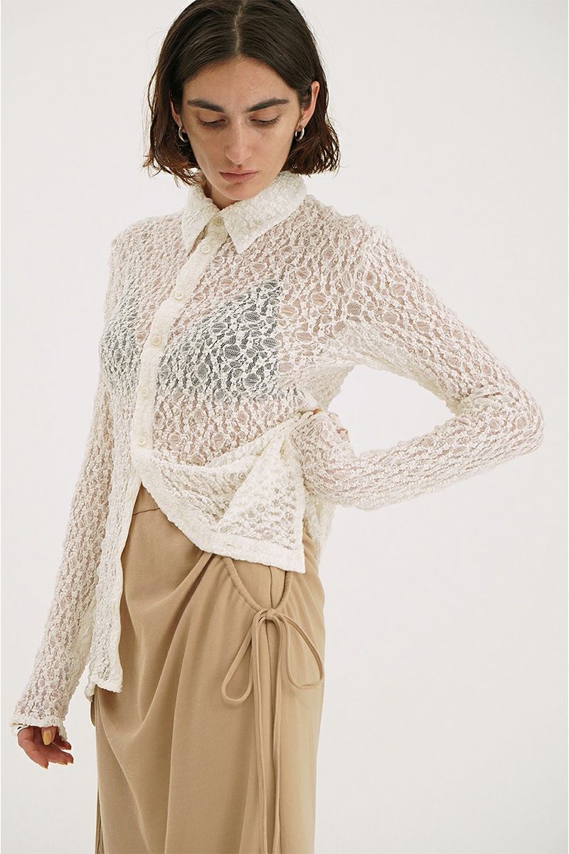 CLANE(クラネ)LADY LACE SHIRT レディーレースシャツ 18105-1102 -4