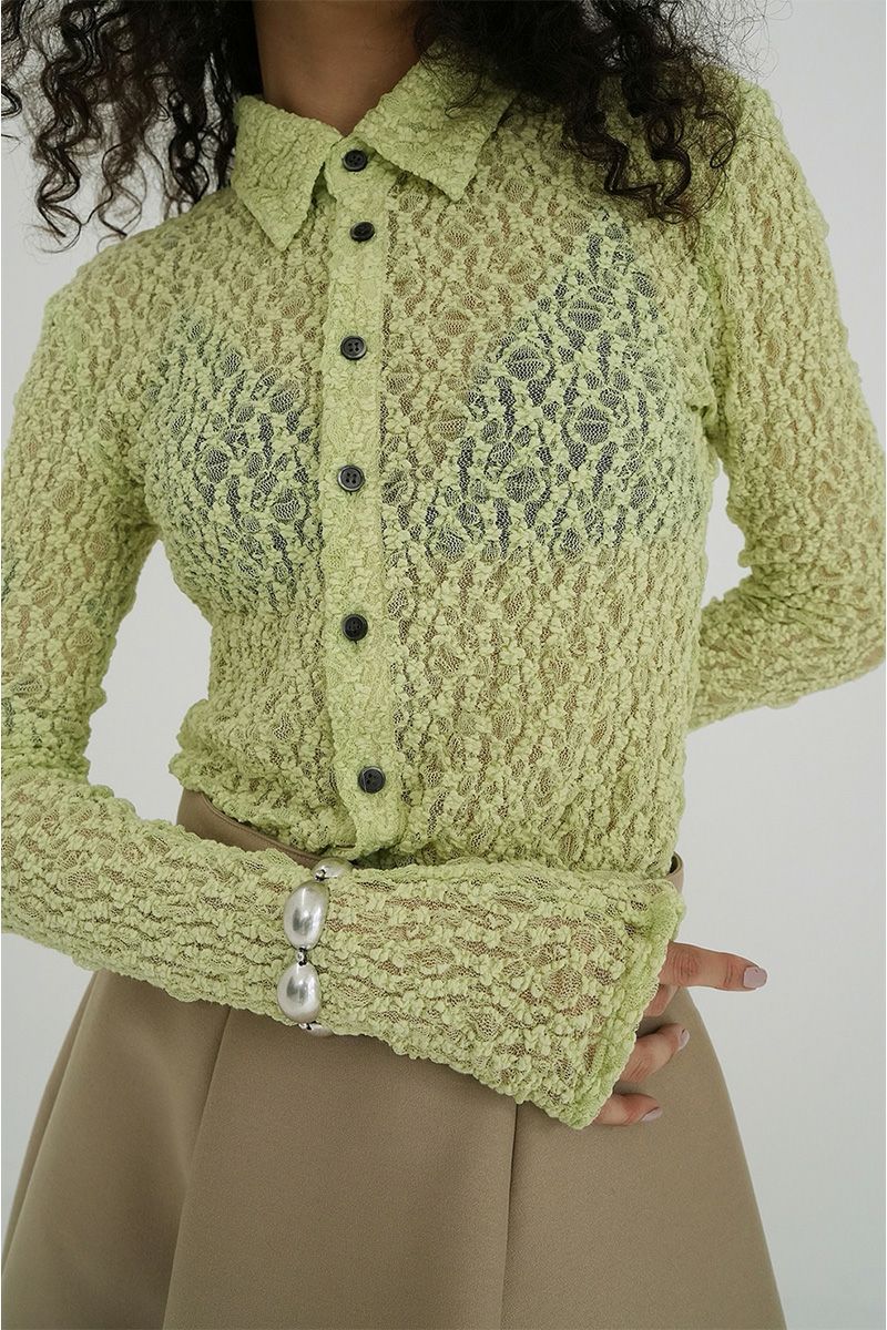 CLANE(クラネ)LADY LACE SHIRT レディーレースシャツ 18105-1102 -9