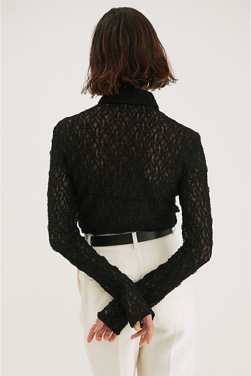 CLANE(クラネ)LADY LACE SHIRT レディーレースシャツ 18105-1102 -18