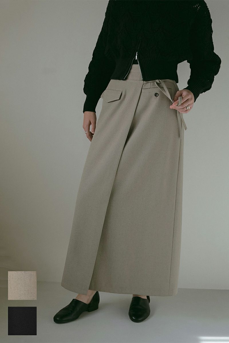 MANOF(マノフ)LINE WRAP SKIRT ラインラップスカート 88109-6012