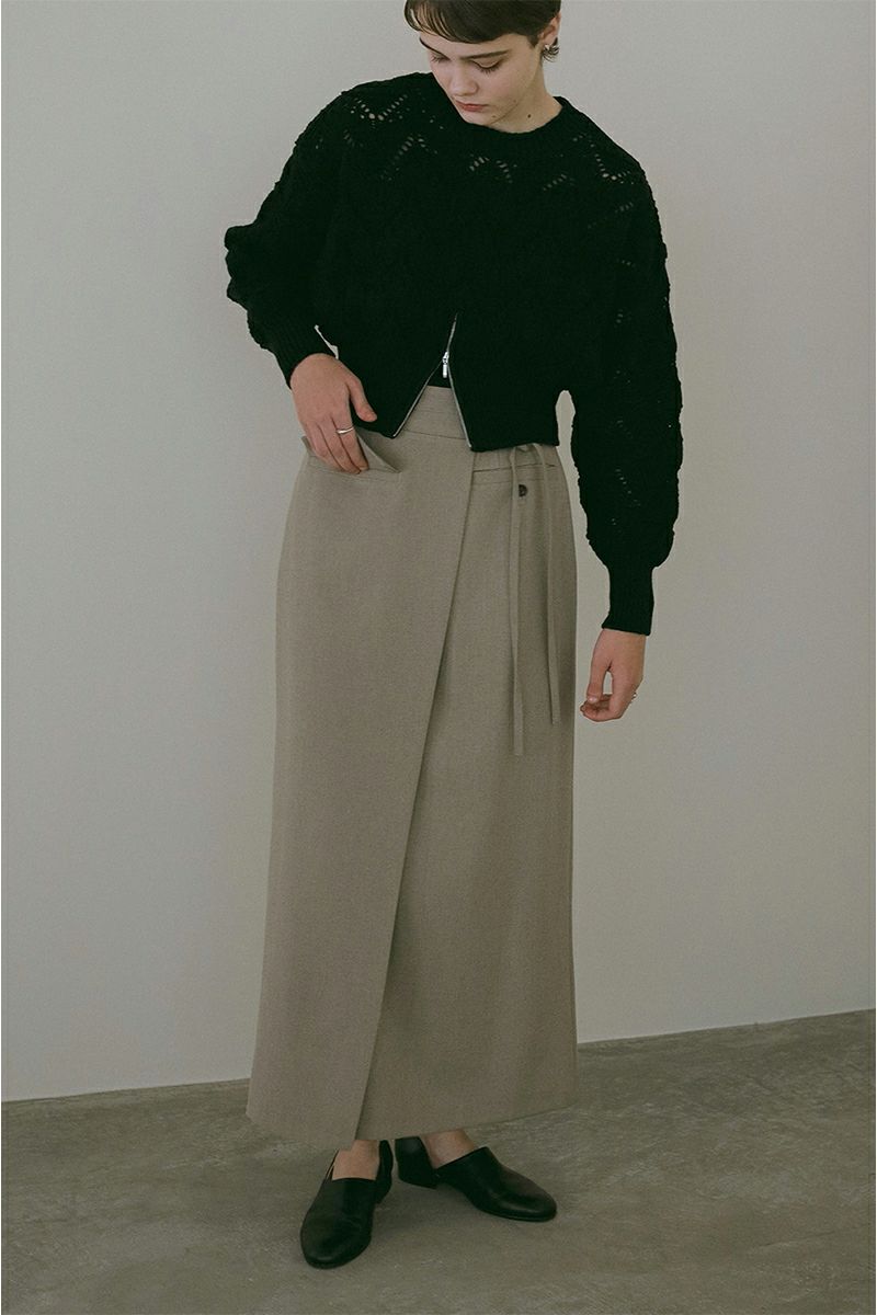 MANOF(マノフ)LINE WRAP SKIRT ラインラップスカート 88109-6012 -2