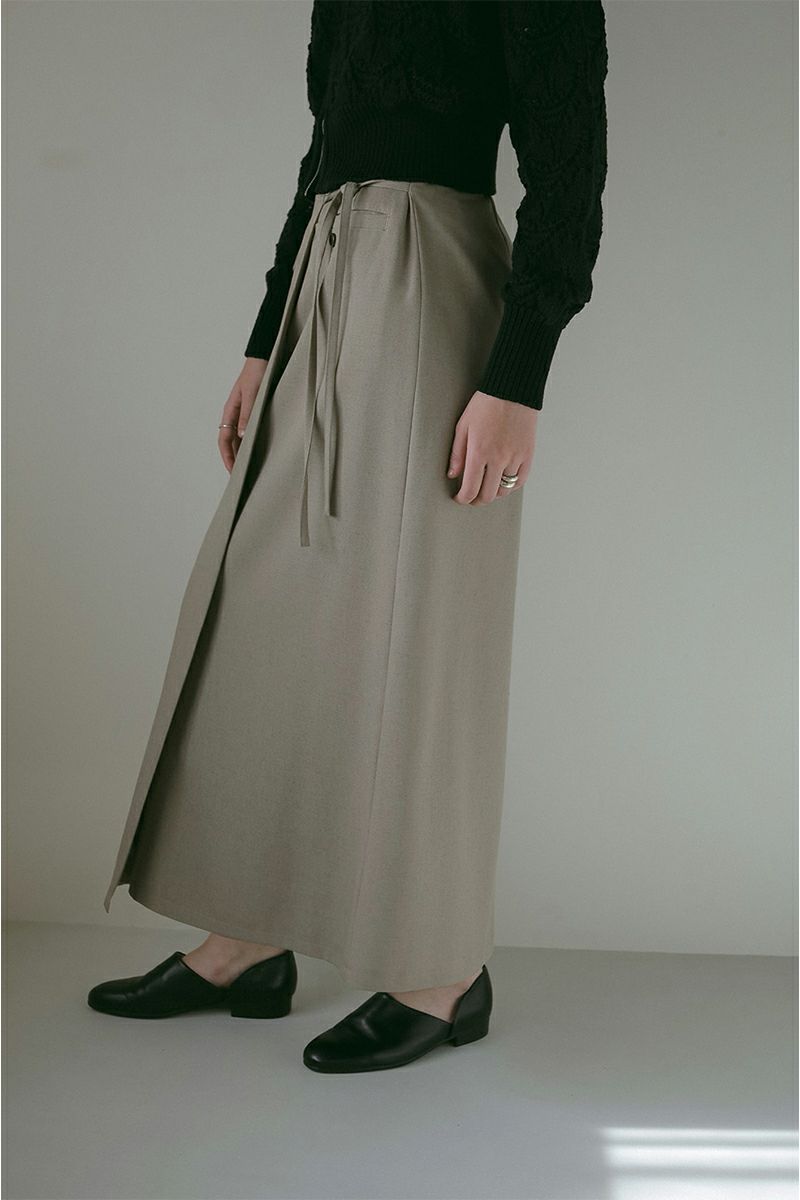 MANOF(マノフ)LINE WRAP SKIRT ラインラップスカート 88109-6012 -3