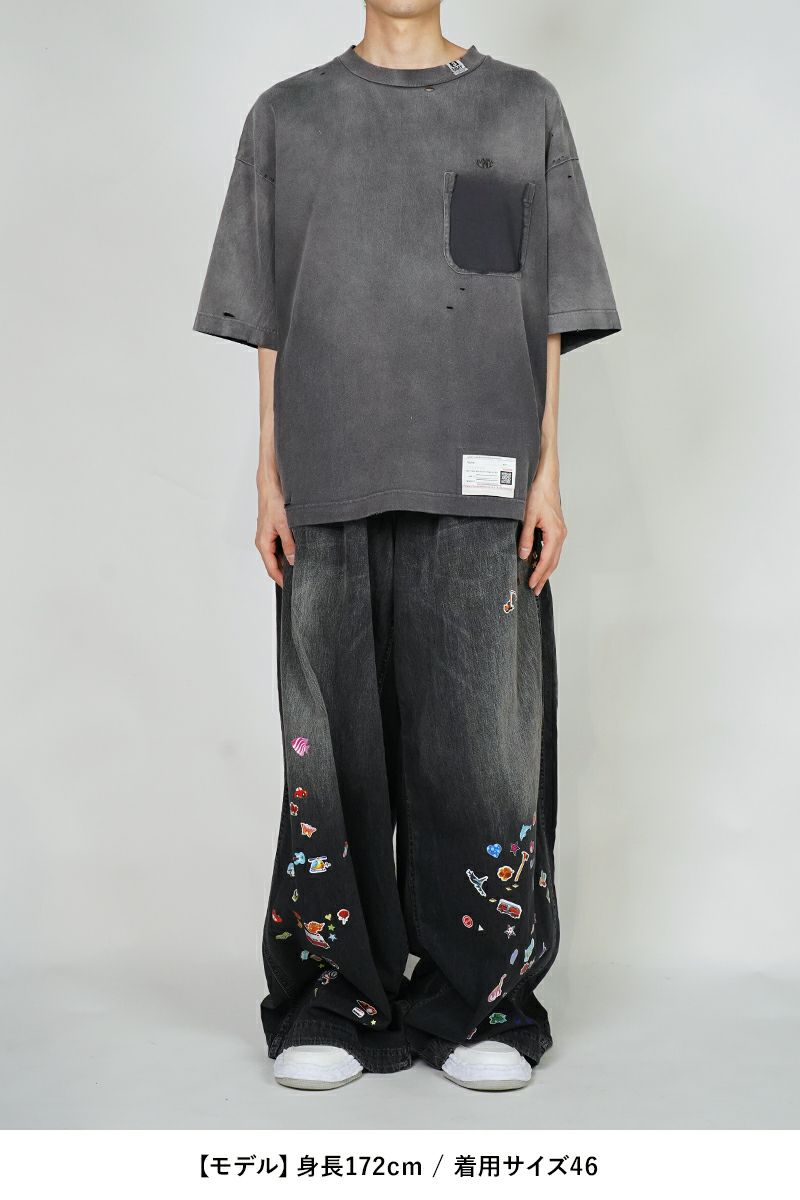 Maison Mihara Yasuhiro サンフェード ダメージ T シャツ Maison MIHARA YASUHIRO - サンフェードティーシャツ - sun