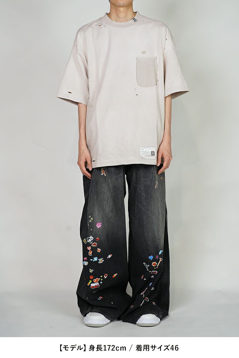 Maison Mihara Yasuhiro サンフェード ダメージ T シャツ Maison MIHARA YASUHIRO - サンフェードティーシャツ - sun