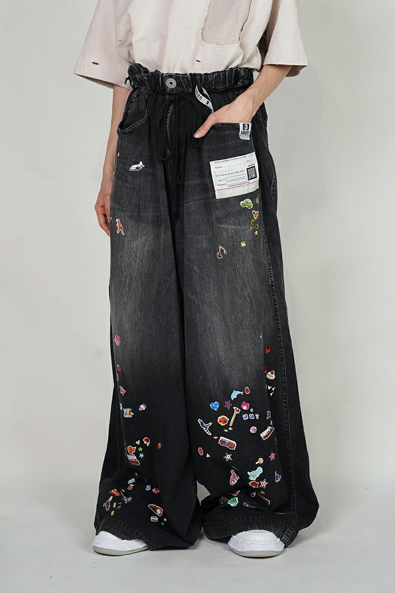 Maison MIHARA YASUHIRO(メゾン ミハラヤスヒロ)HUGE DETAIL STICKER JEANS フュージ ディティールステッカージーンズ B14PT072 -1